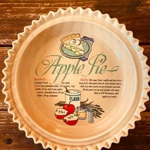 Antique Ceramic Apple Pie Plate